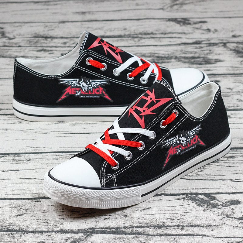 Metallica Low Top Canvas Sport Sneakers Shoes For Men Women Fans - Image 5