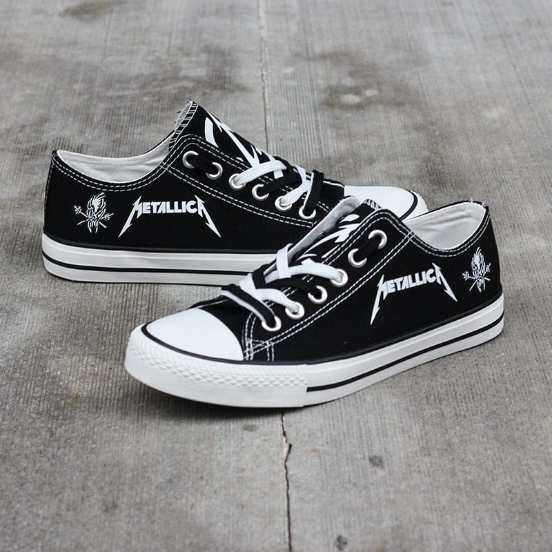 Metallica Low Top Canvas Sport Sneakers Shoes For Men Women Fans - Image 8