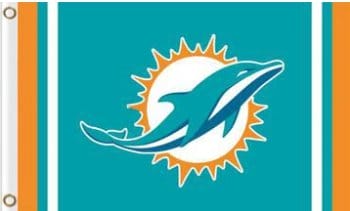 Miami Dolphins Team Sport Flag 3X5 Ft Polyester Banner USA 90x150cm