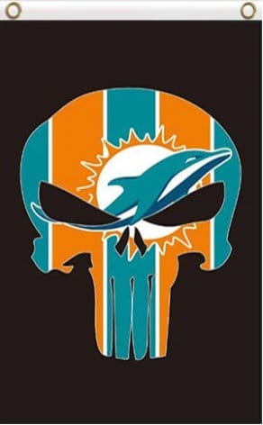 Miami Dolphins Vertical Flag 3X5 Ft Polyester Banner USA 90x150cm