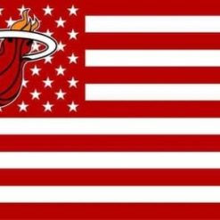 Miami Heat Star Red Flag 3X5Ft Polyester Banner USA Digital Print