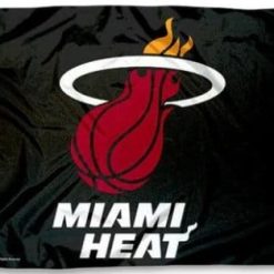 Miami Heat Team Black Flag 3X5Ft Polyester Banner USA Digital Print