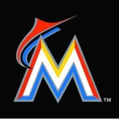 Miami Marlins Black flag 3X5Ft Banner USA Polyester with Brass Grommets
