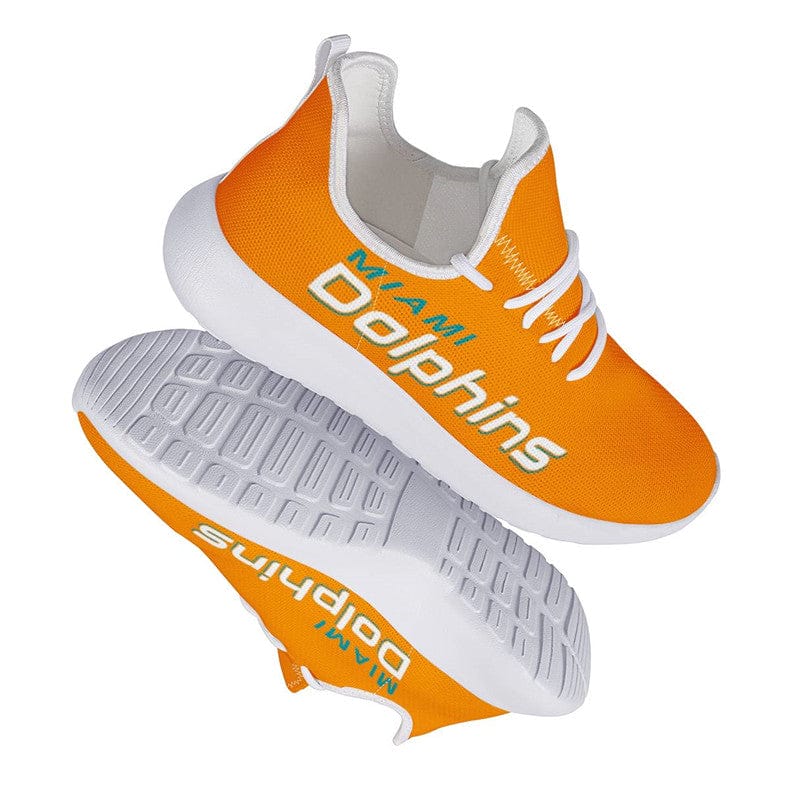 Alternative view of Miami Dolphins Green Team Logo Limited Sneaker Shoes For Men Women Fans