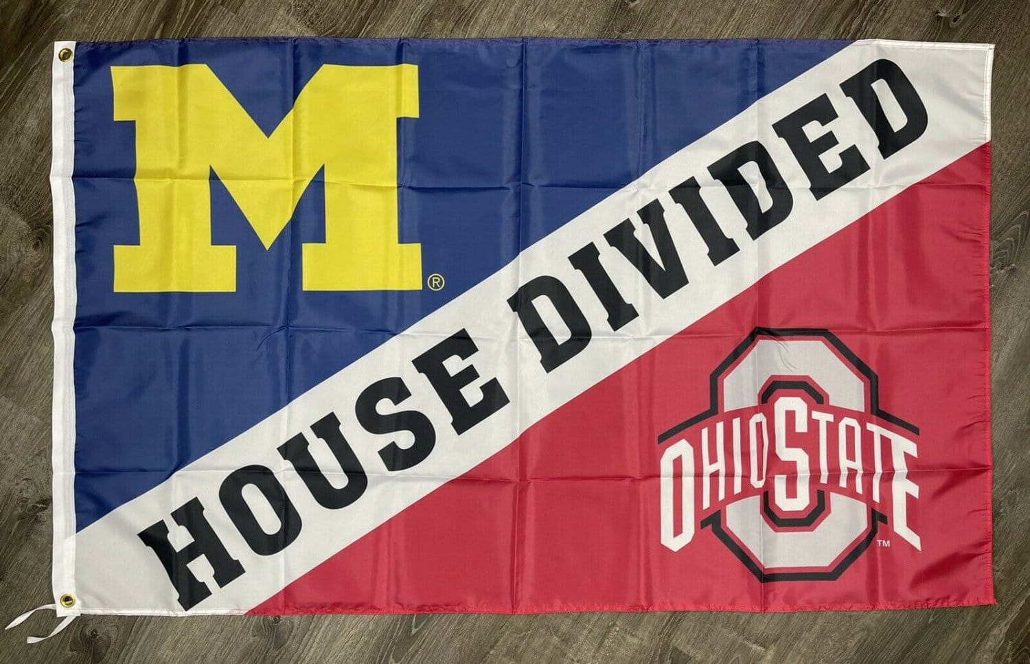 Michigan Wolverines Ohio State Buckeyes House Divided Flag 3x5 ft Banner