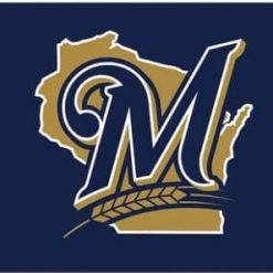 Milwaukee Brewers American Blue Flag 3X5Ft Banner USA Polyester with Brass Grommets