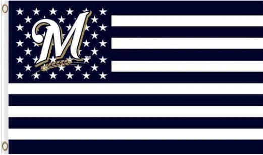 Milwaukee Brewers Club Sport Flag 3X5Ft Banner USA Polyester with Brass Grommets