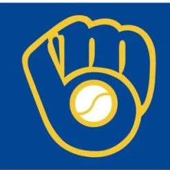 Milwaukee Brewers Glove Blue Flag 3X5Ft Banner USA Polyester with Brass Grommets