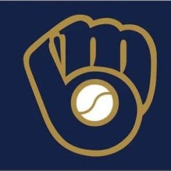 Milwaukee Brewers Glove Dark Blue Flag 3X5Ft Banner USA Polyester with Brass Grommets