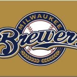 Milwaukee Brewers Team Brown Flag 3X5Ft Banner USA Polyester with Brass Grommets