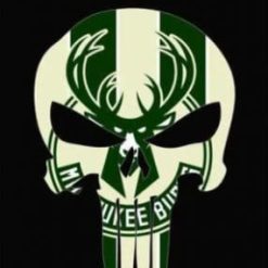 Milwaukee Bucks Skull Flag 3X5Ft Polyester Banner USA Digital Print