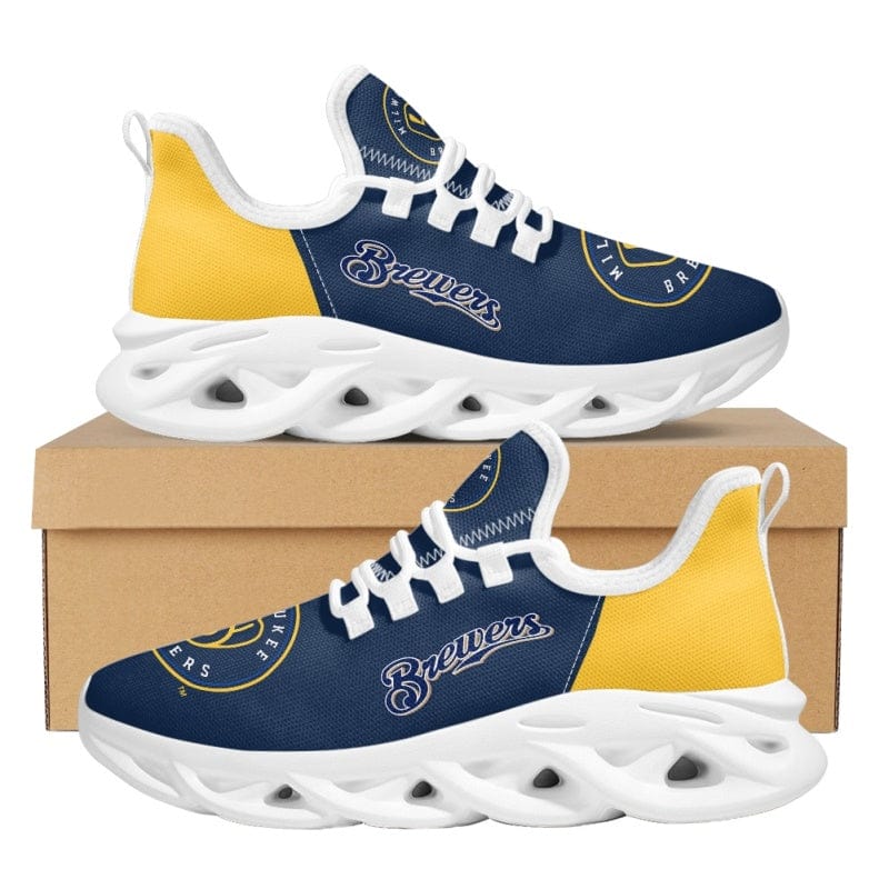Alternative view of Milwaukee Brewers MLB Sneakers Shoes Elevate Your Every Step