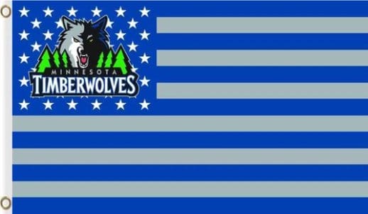 Minnesota Timberwolves Star Flag 3X5Ft Polyester Banner USA Digital Print