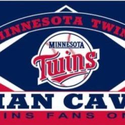 Minnesota Twins Man Cave Flag 3X5Ft Banner USA Polyester with Brass Grommets