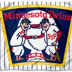 Minnesota Twins Retro Vintage Flag 3X5Ft Banner USA Polyester with Brass Grommets