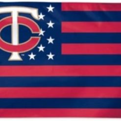 Minnesota Twins Stars and Stripes Flag 3X5Ft Banner USA Polyester with Brass Grommets