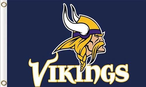 Minnesota Vikings Team Logo Sports Flag 3X5 Ft Polyester Banner USA 90x150cm