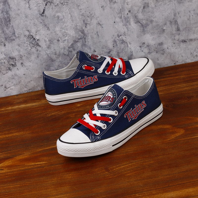 Alternative view of Minnesota Twins Limited Print Low Top Canvas Shoes Sport Sneakers For Men Women Fans