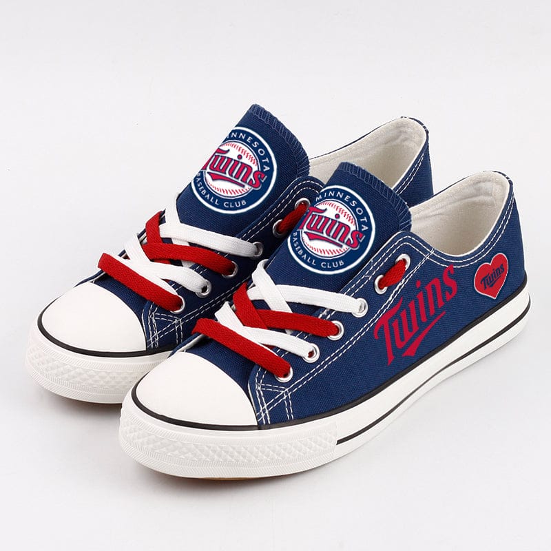 Alternative view of Minnesota Twins Limited Print Low Top Canvas Shoes Sport Sneakers For Men Women Fans