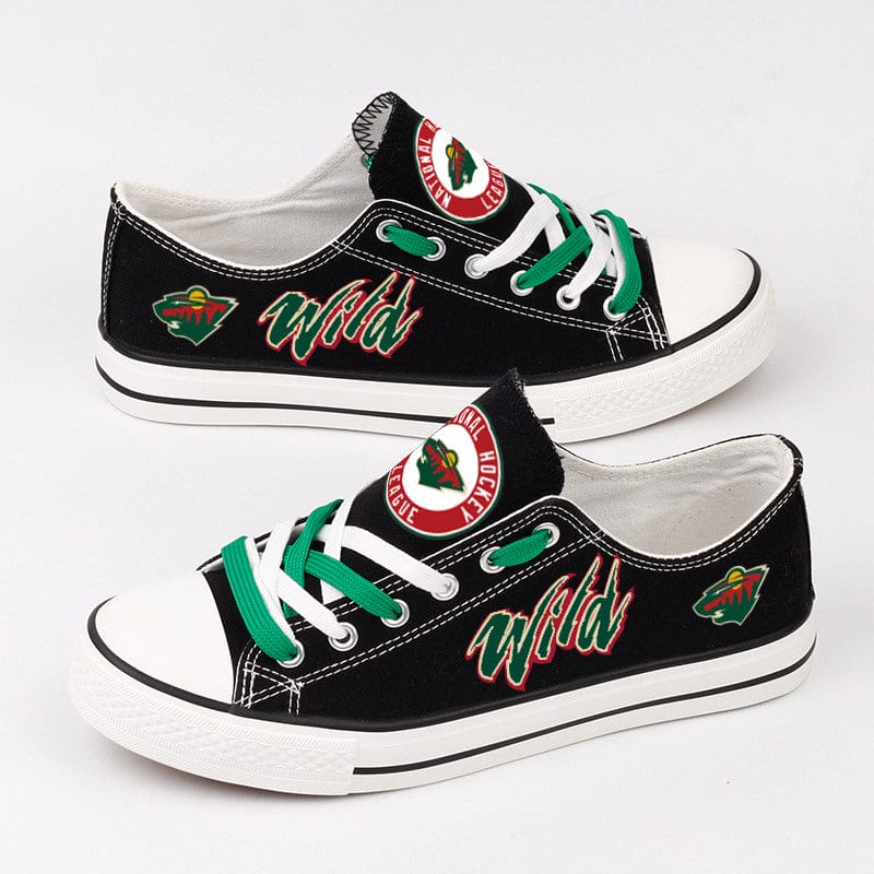 Alternative view of Minnesota Wild Low Top Canvas Sport Sneakers Shoes For Men Women Fans