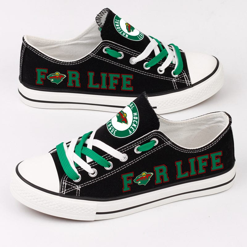 Minnesota Wild Low Top Canvas Sport Sneakers Shoes For Men Women Fans - Image 4