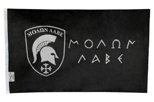 Molon Labe Cross 2nd Amendment Come Take It Military Spartan 300 3x5 Flag Banner