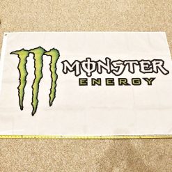 Monster Energy Flag 3x5ft Green Horizontal Power Drink Rare Poster