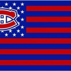 Montreal Canadiens Star and Stripe Flag 3X5Ft Polyester Digital Print Banner USA