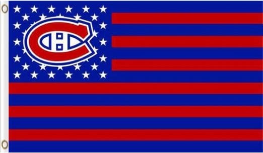 Montreal Canadiens Star and Stripe Flag 3X5Ft Polyester Digital Print Banner USA