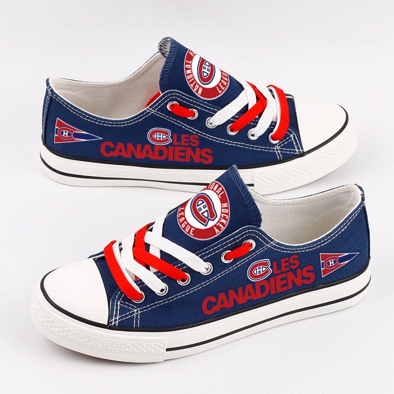 Montreal Canadiens Low Top Canvas Sport Sneakers Shoes For Men Women Fans - Image 3
