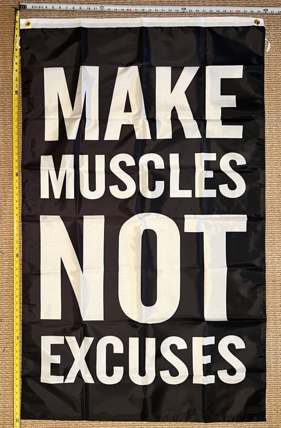 Motivation Flag Gym Workout Hard Work Sign America Beer USA 3x5' 5