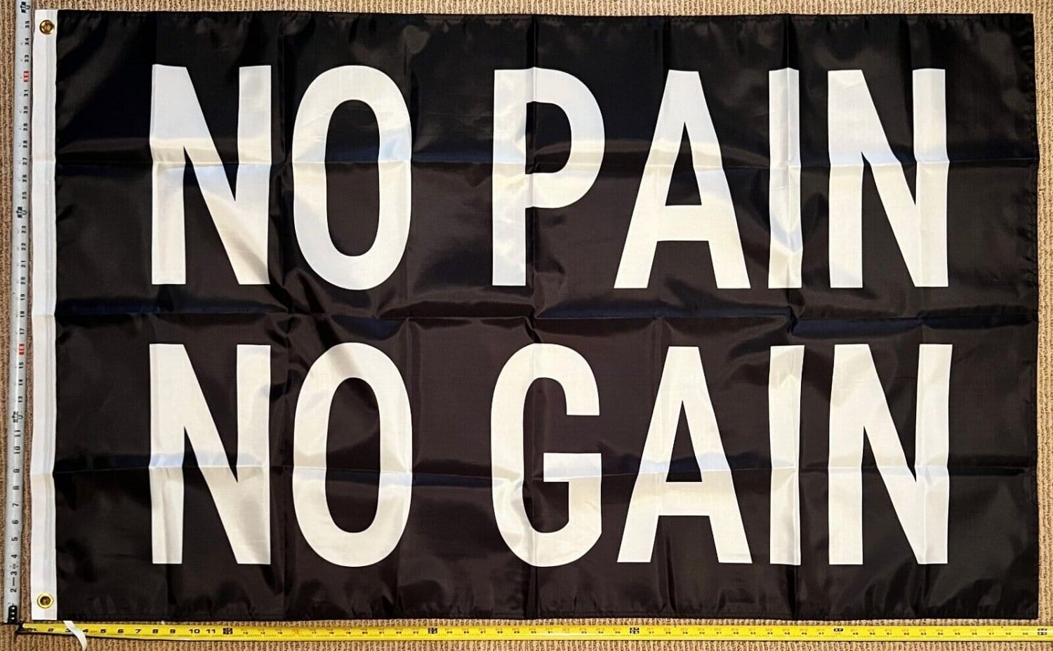 Motivation Flag Gym Workout Hard Work Sign America Beer USA 3x5' 9