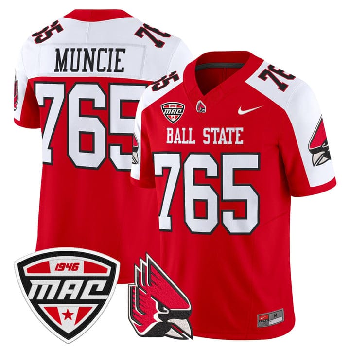 Muncie Jersey #765 Ball State Cardinals 2025 Limited Stitched - Image 4