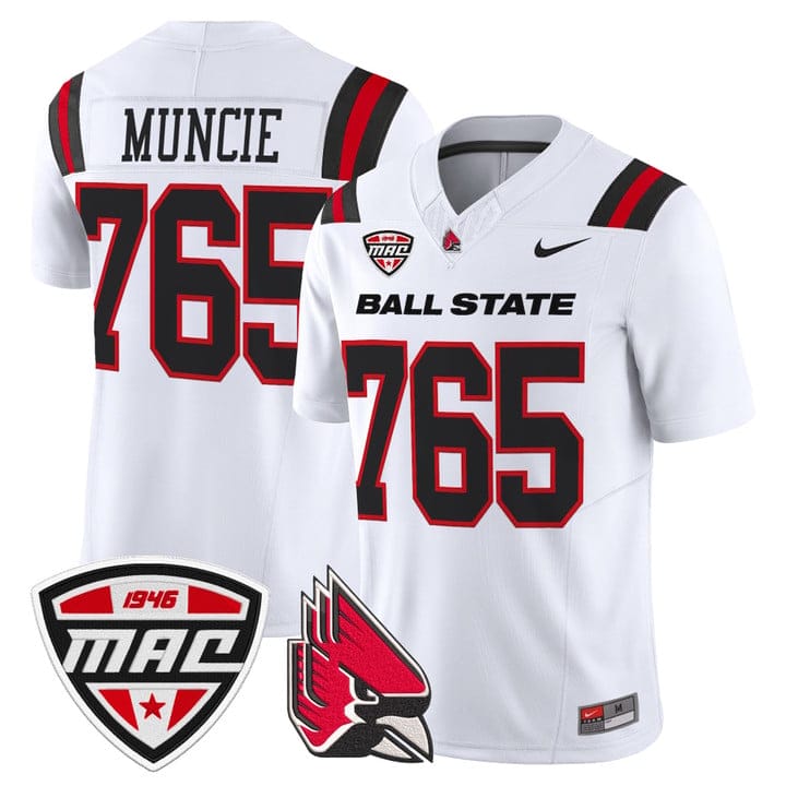 Alternative view of Muncie Jersey #765 Ball State Cardinals 2025 Limited Stitched