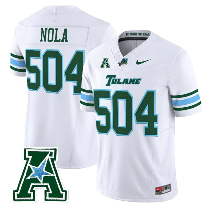 NOLA Jersey #504 Tulane Green Wave 2025 Vapor Limited Stitched - Image 5