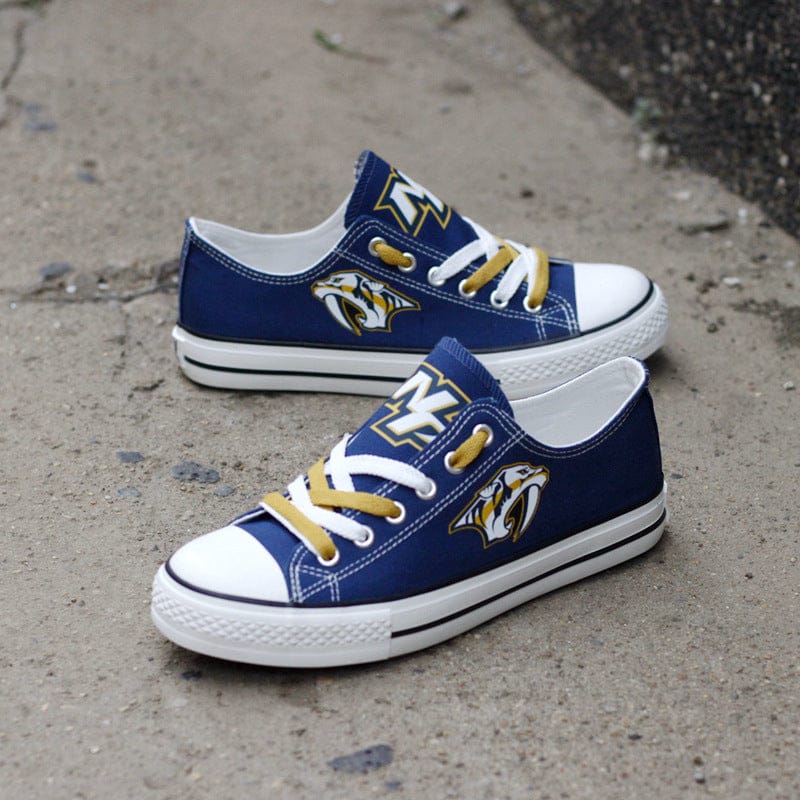 Nashville Predators Low Top Canvas Sport Sneakers Shoes For Men Women Fans - Image 5