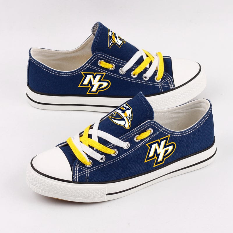 Nashville Predators Low Top Canvas Sport Sneakers Shoes For Men Women Fans - Image 6