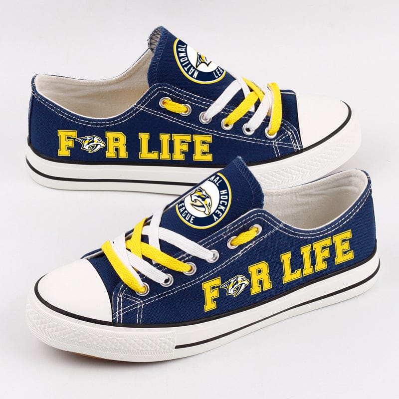 Alternative view of Nashville Predators Low Top Canvas Sport Sneakers Shoes For Men Women Fans
