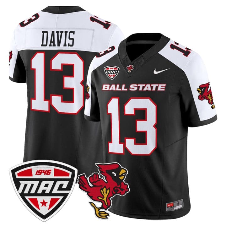 Nate Davis Jersey #13 Ball State Cardinals 2025 Limited Stitched - Image 3