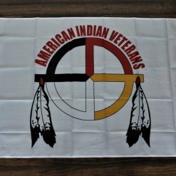 Native American Indian Veteran Banner Flag 3x5ft Huge Armed Forces USA