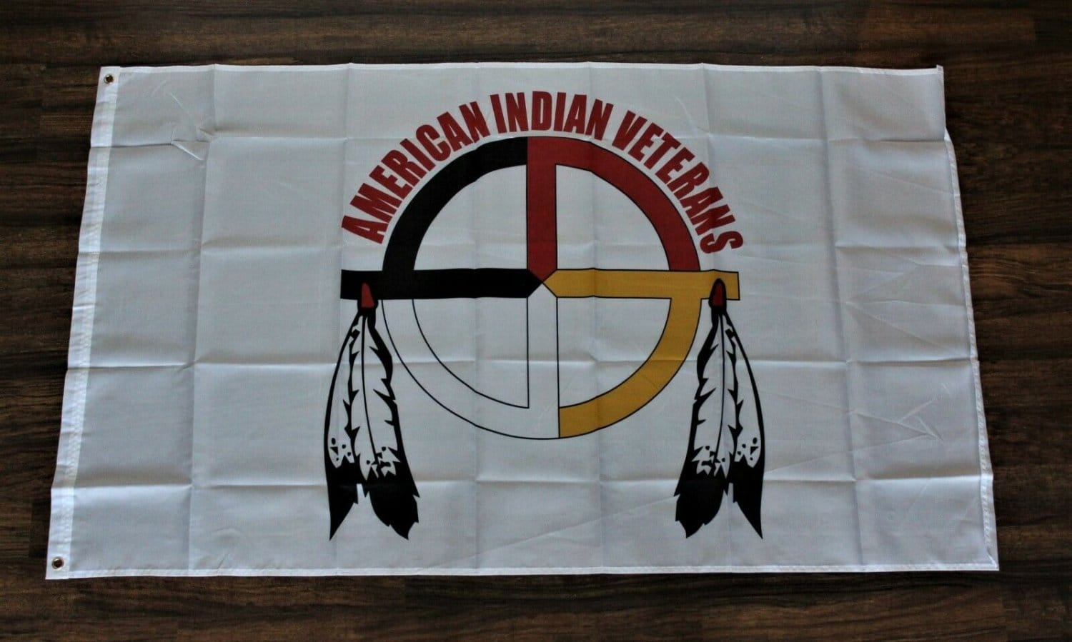 Native American Indian Veteran Banner Flag 3x5ft Huge Armed Forces USA