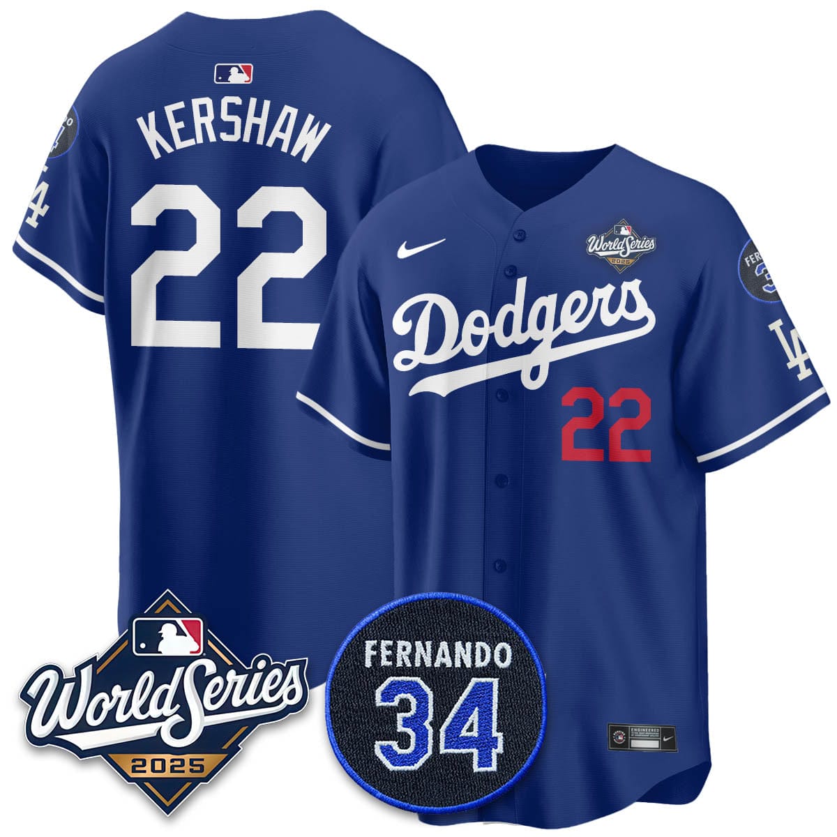 Los Angeles Dodgers 2025 National League Champions Jersey - All Stitched - Image 30