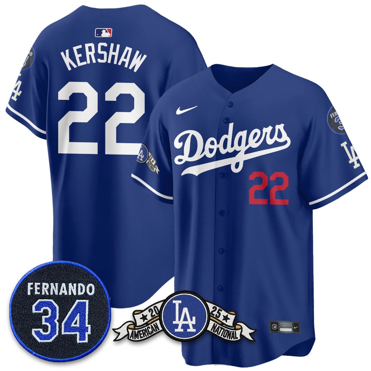 Los Angeles Dodgers 2025 National League Champions Jersey - All Stitched - Image 37