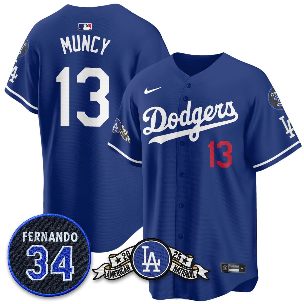 Los Angeles Dodgers 2025 National League Champions Jersey - All Stitched - Image 38