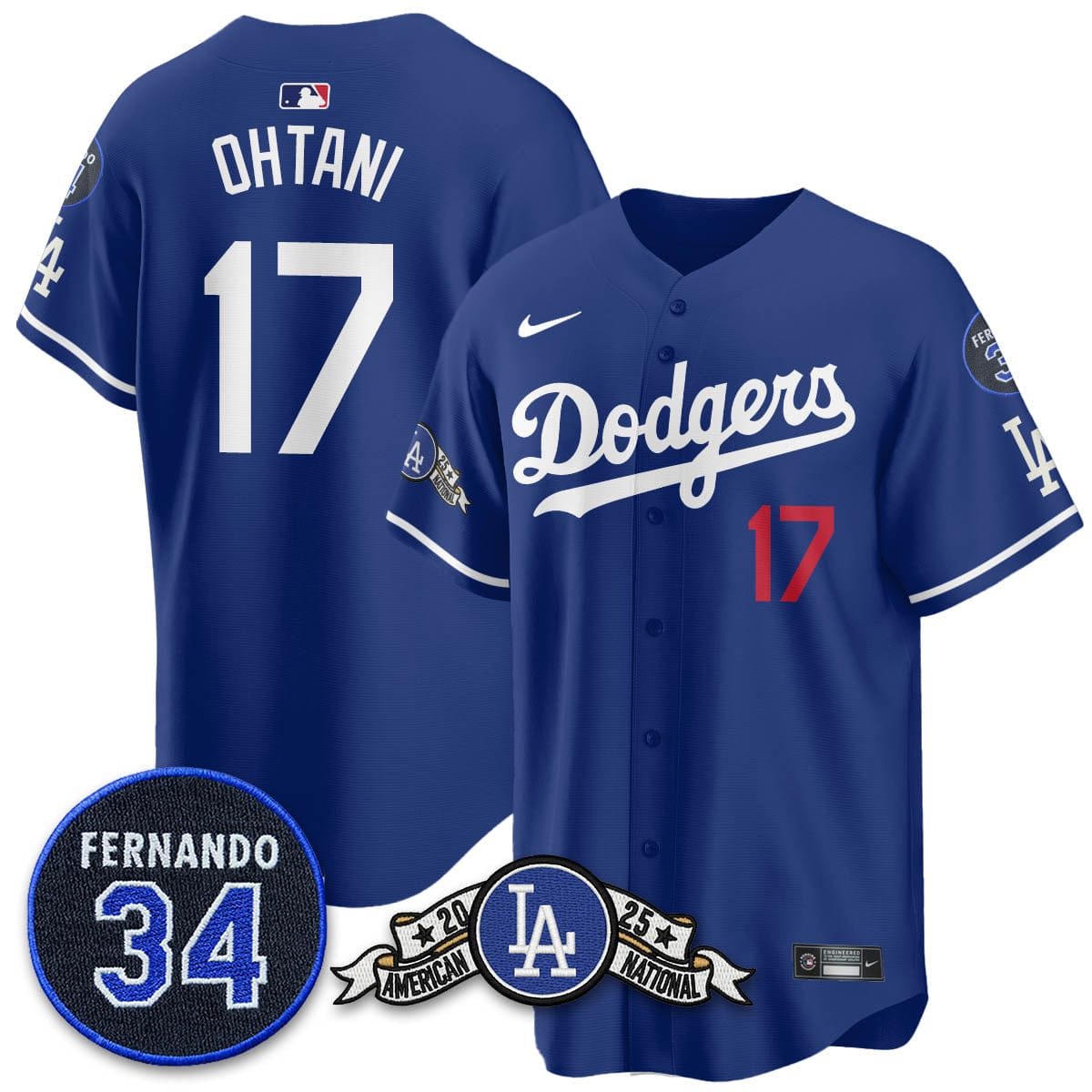 Los Angeles Dodgers 2025 National League Champions Jersey - All Stitched - Image 39