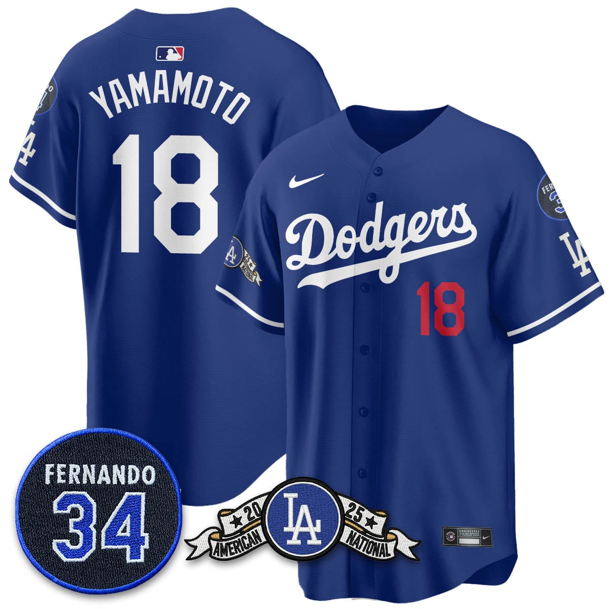 Los Angeles Dodgers 2025 National League Champions Jersey - All Stitched - Image 41