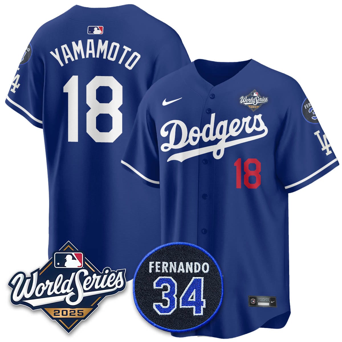 Los Angeles Dodgers 2025 National League Champions Jersey - All Stitched - Image 33