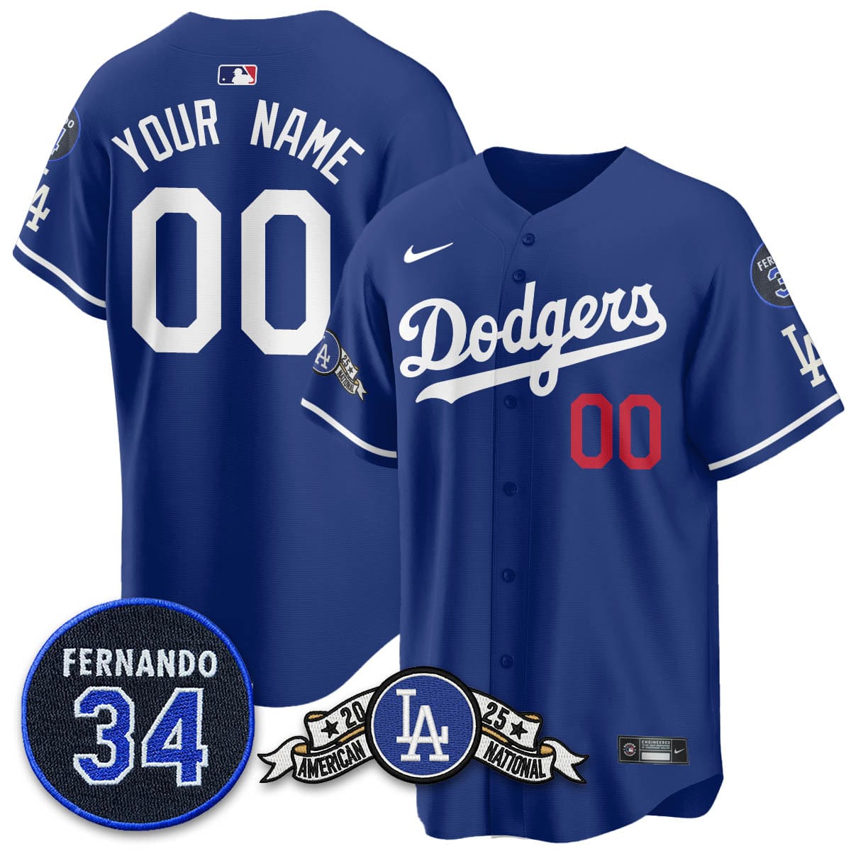 Los Angeles Dodgers 2025 National League Champions Custom Jersey - All Stitched - Image 5
