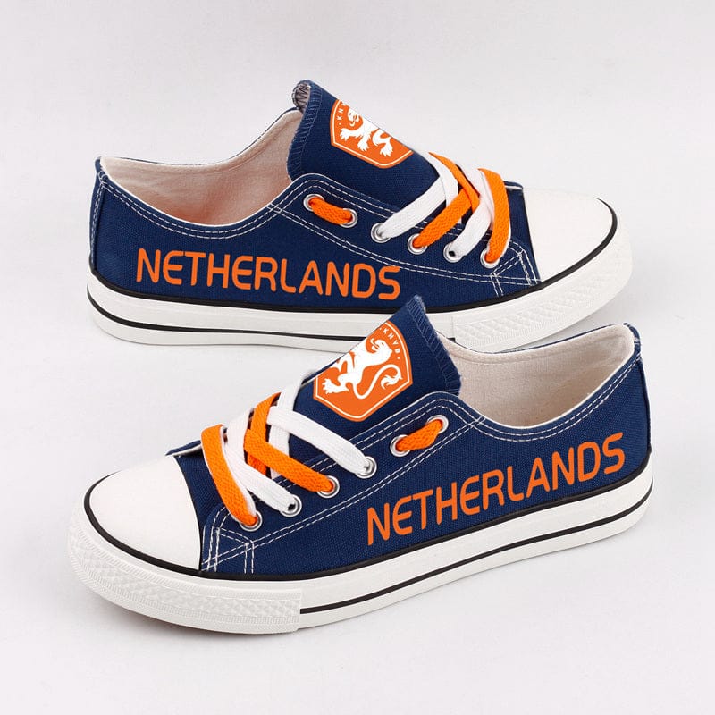 Netherlands Low Top Canvas Sport Sneakers Shoes For Men Women Fans - Image 2