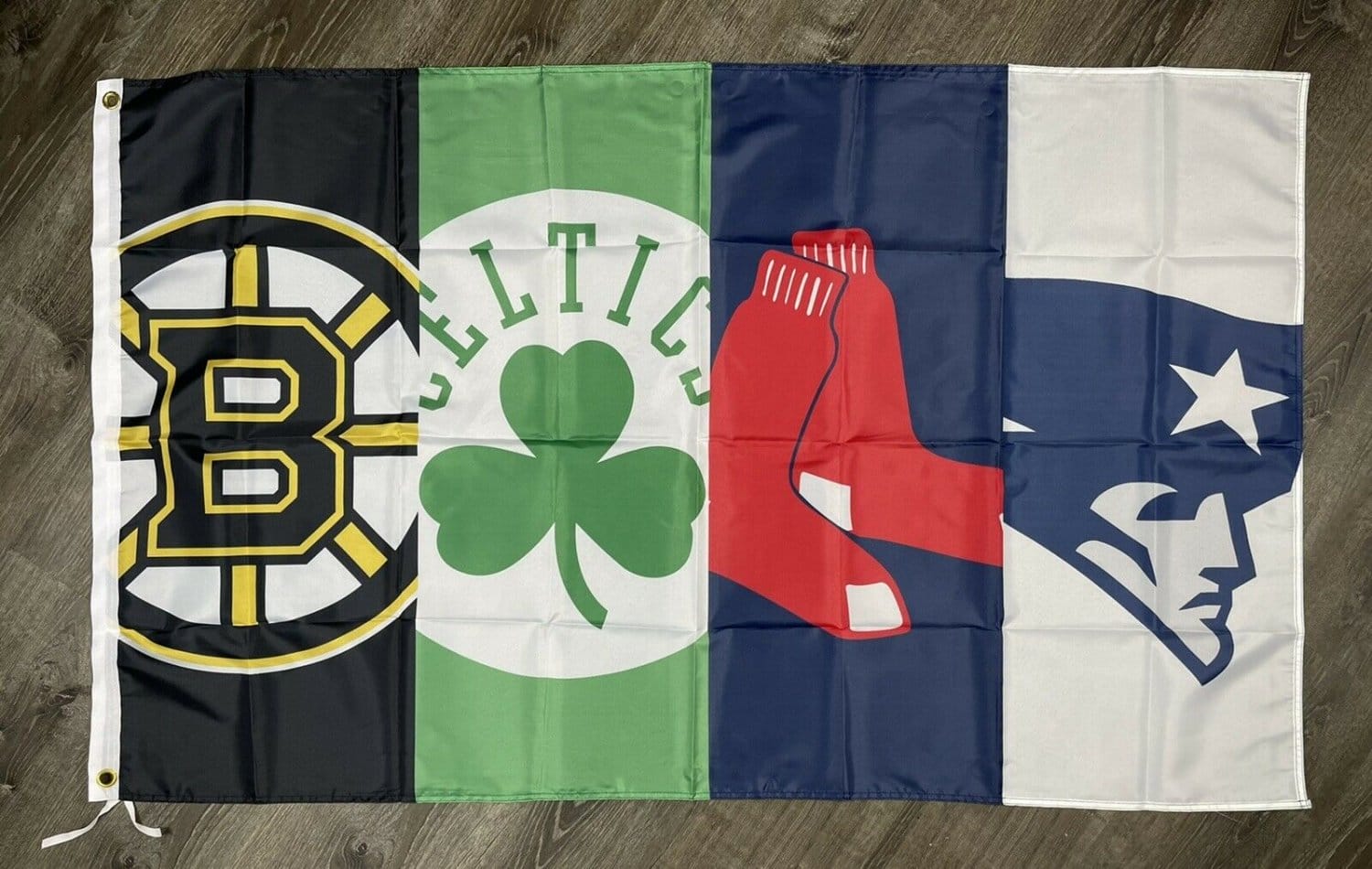 New England Patriots Boston Celtics Red Sox Bruins Flag 3x5 ft Banner Man-Cave